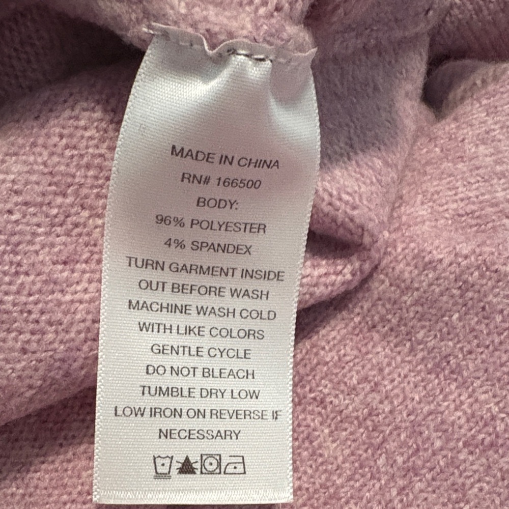 Cozy Pink Star Pattern Crew Neck Sweater - Picture 5 of 5